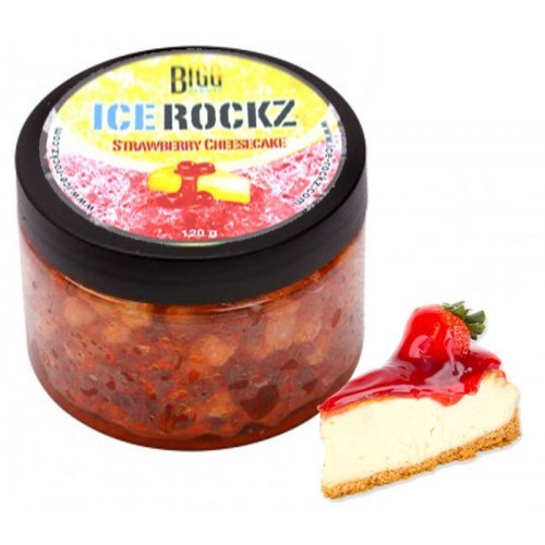 Arome pentru narghilea cu aroma de prajitura cu capsuni si branza Bigg Ice Rockz Strawberry Cheesecake
